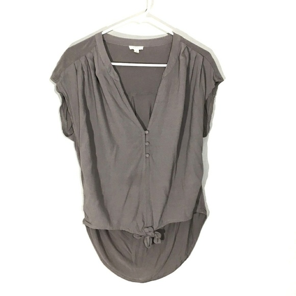 Soft Joie Tops - Soft Joie Chally High Low Taupe Blouse M